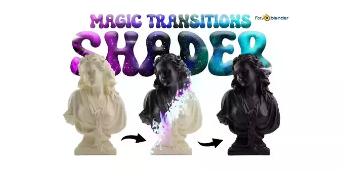 Magic Transitions Shader Editor Preset For Blender 3D model