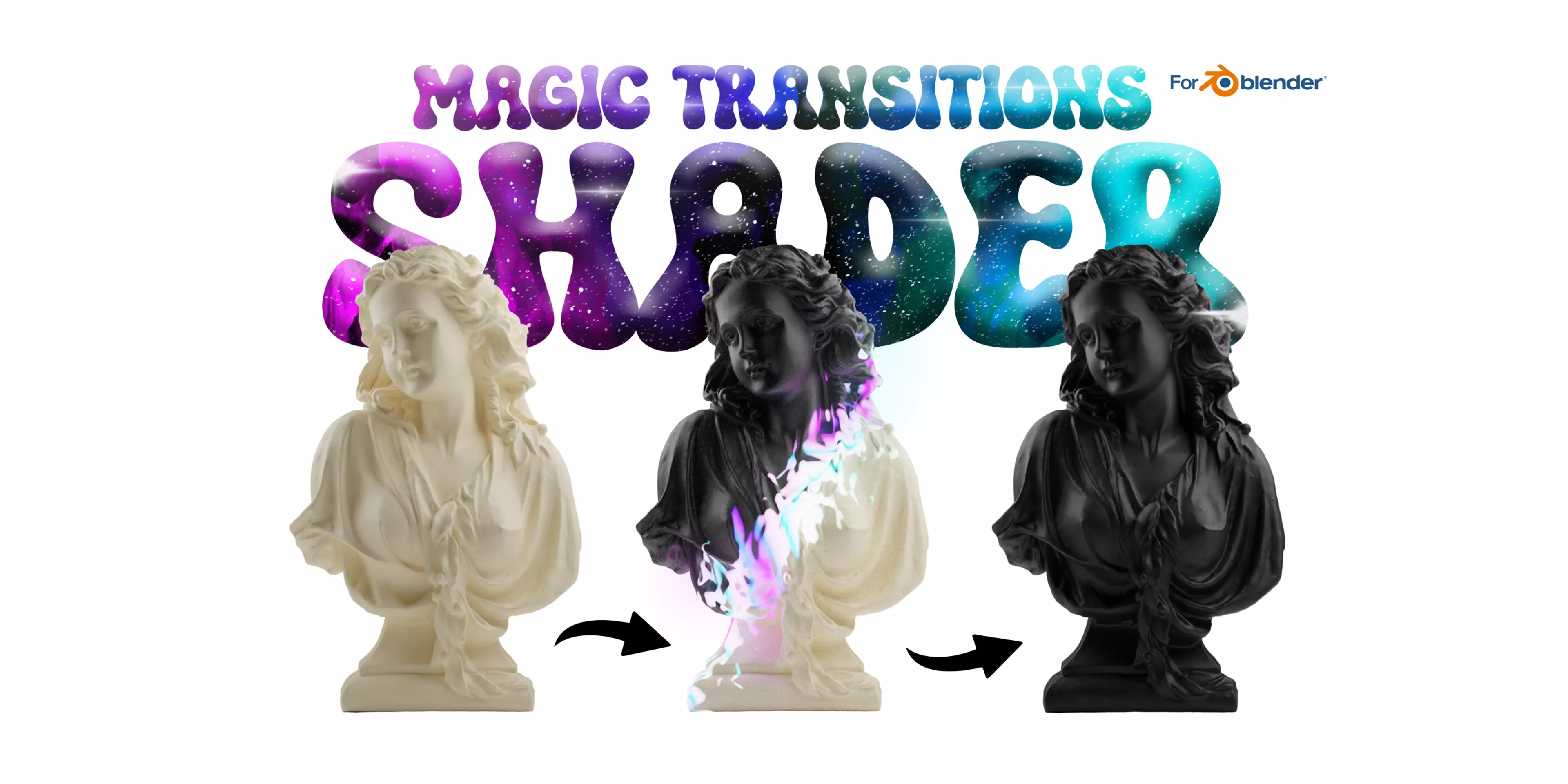Magic Transitions Shader Editor Preset For Blender 3D model