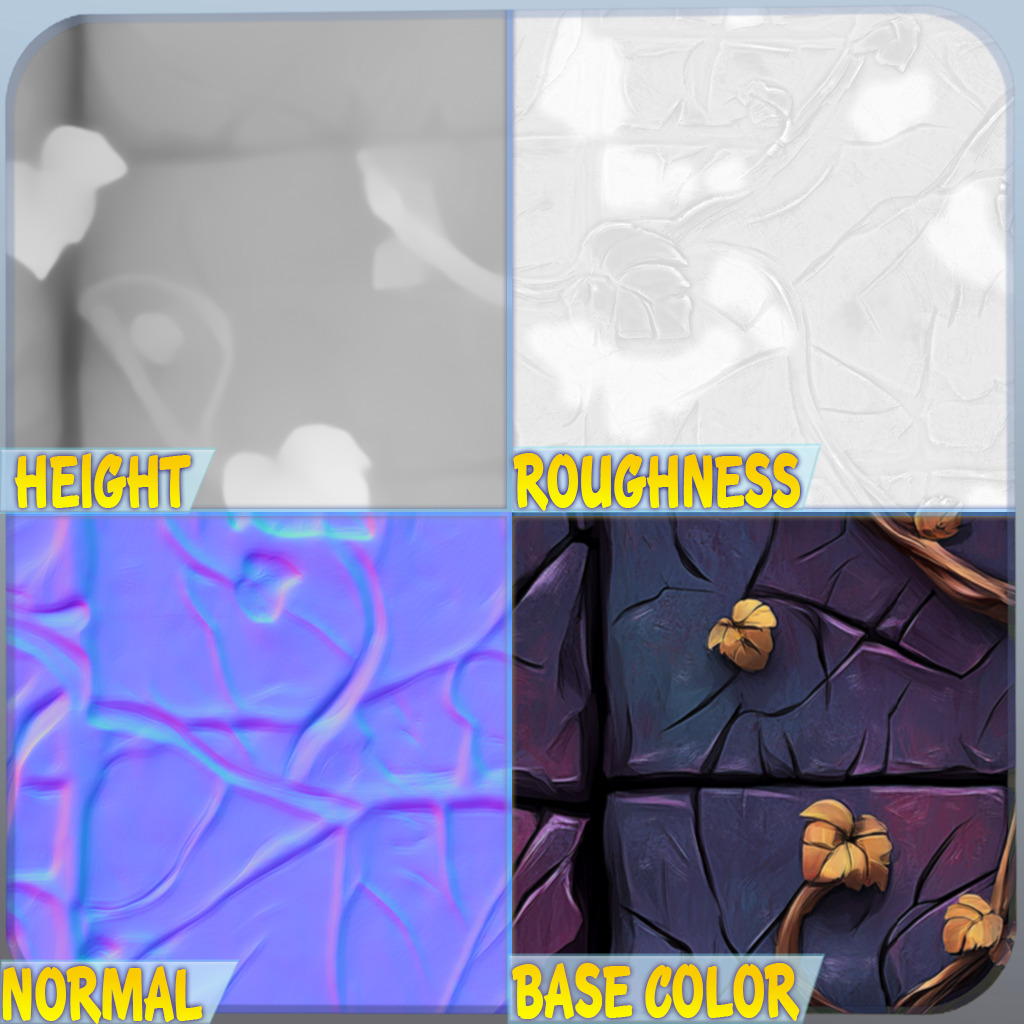  Stylized Wall Seamless Texture Texture_1