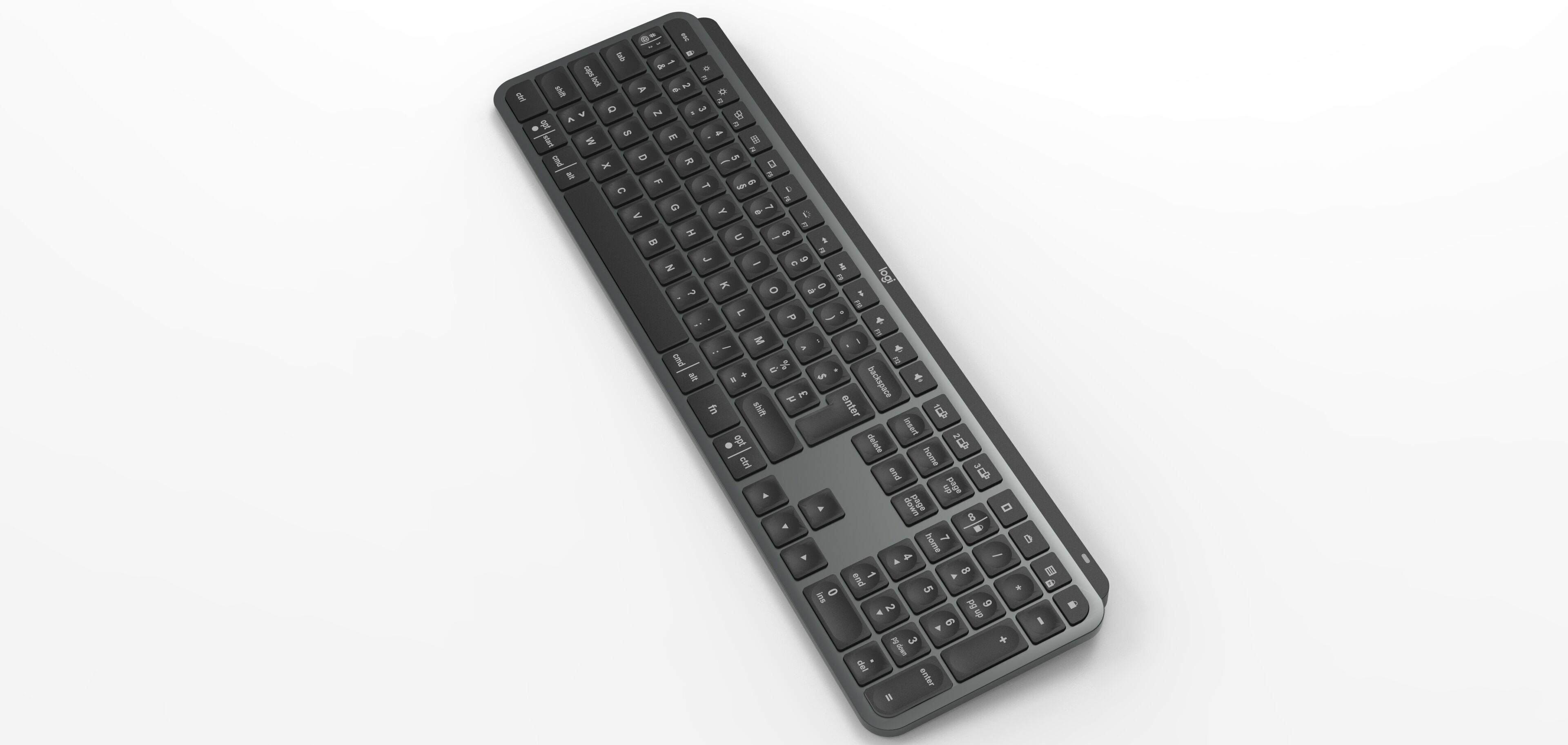 Keyboard and mouse Logitech MX Master 3  MX Keys combi 3D model_35