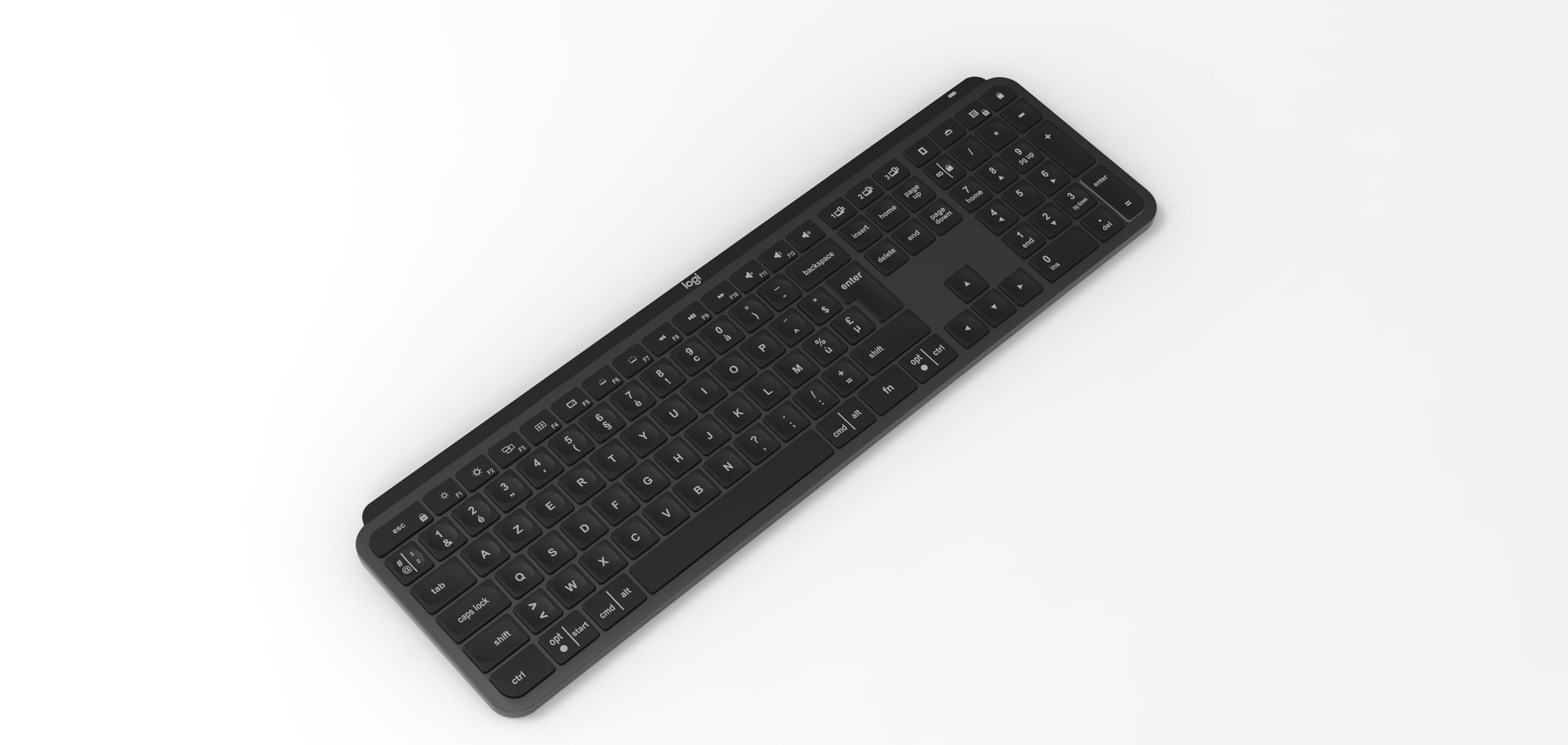 Keyboard and mouse Logitech MX Master 3  MX Keys combi 3D model_34