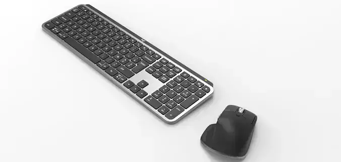 Keyboard and mouse Logitech MX Master 3  MX Keys combi 3D model