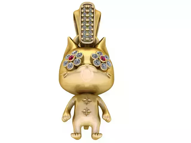 CAT PENDANT 3D PRIBNTABLE MODEL