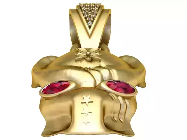 STAR DESIGN FACE MASK PENDANT 3D PRINTABLE MODEL