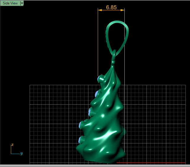 CHRISTMAS TREE PENDANT 3D PRINTABLE MODEL  3D print model_5