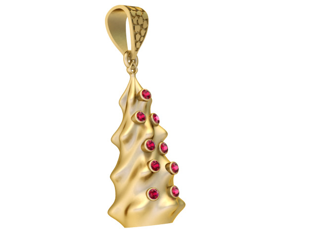 CHRISTMAS TREE PENDANT 3D PRINTABLE MODEL  3D print model_1