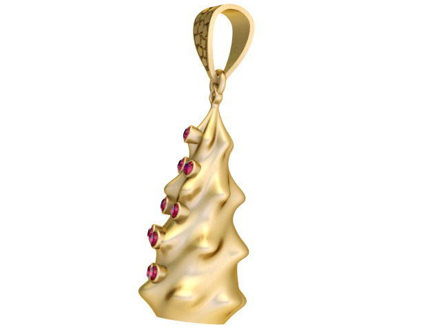 CHRISTMAS TREE PENDANT 3D PRINTABLE MODEL  3D print model_3