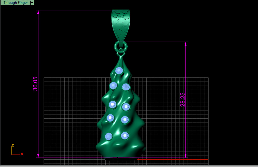 CHRISTMAS TREE PENDANT 3D PRINTABLE MODEL  3D print model_4