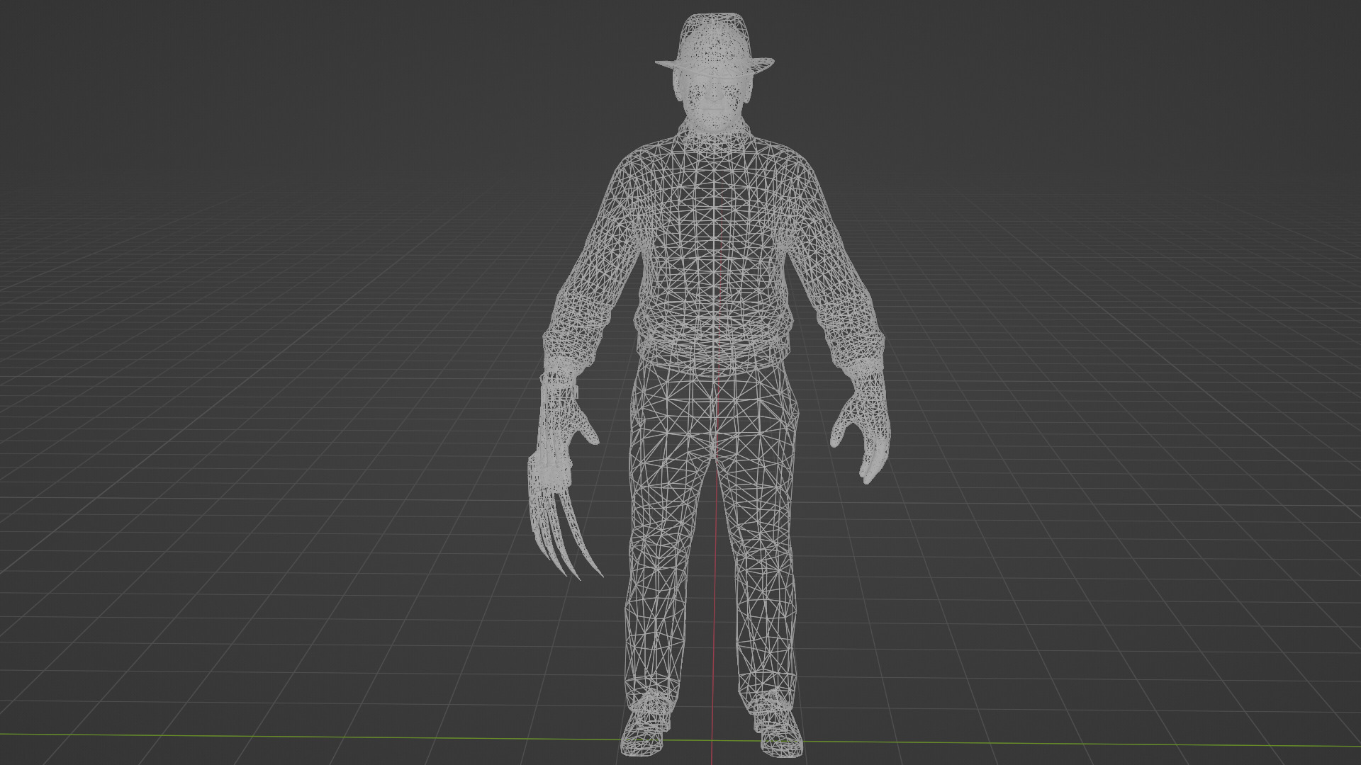 Freddy Krueger Low-poly 3D model_8