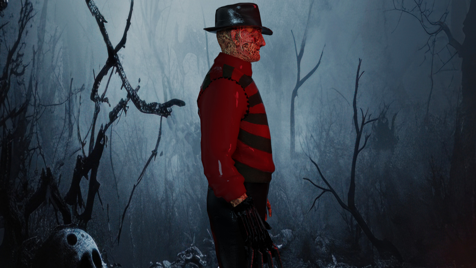 Freddy Krueger Low-poly 3D model_5