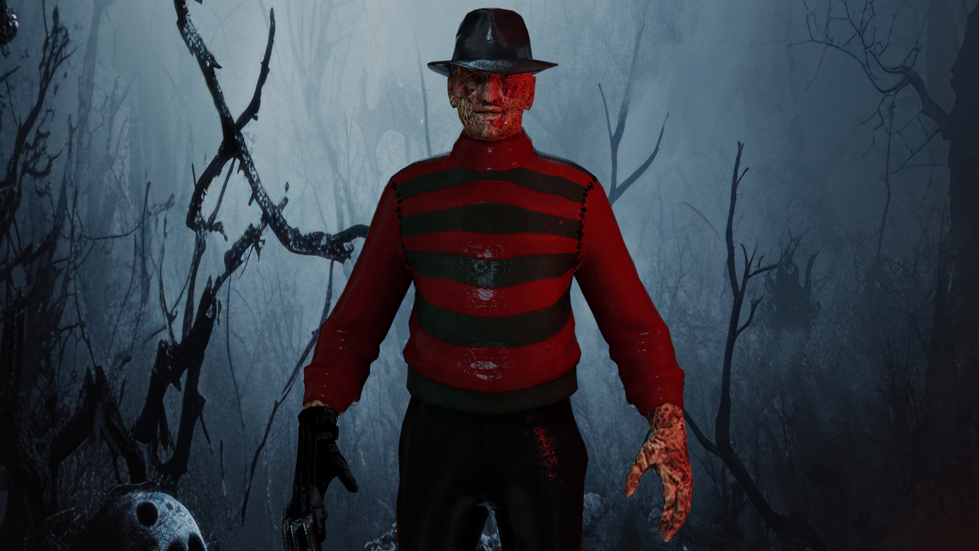 Freddy Krueger Low-poly 3D model_2