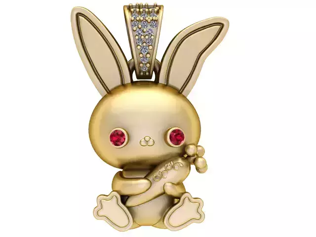 BYBY RABBIT PENDANT 3D PRINTABLE MODEL