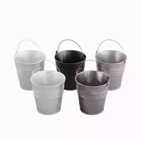 Steel Bucket Set A 3D model