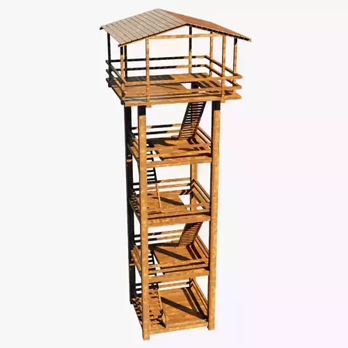 Watch tower unique texture every plank