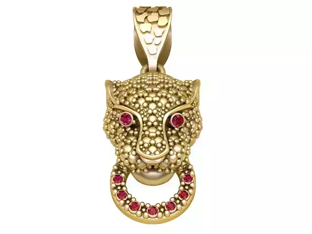 CHEETAH ANIMAL FACE PENDANT 3D PRINTABLE MODEL