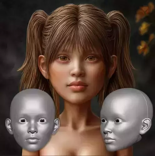 3 - 3DHead BJDHead 3DModeling 3DPrinting 3DArt CGI 