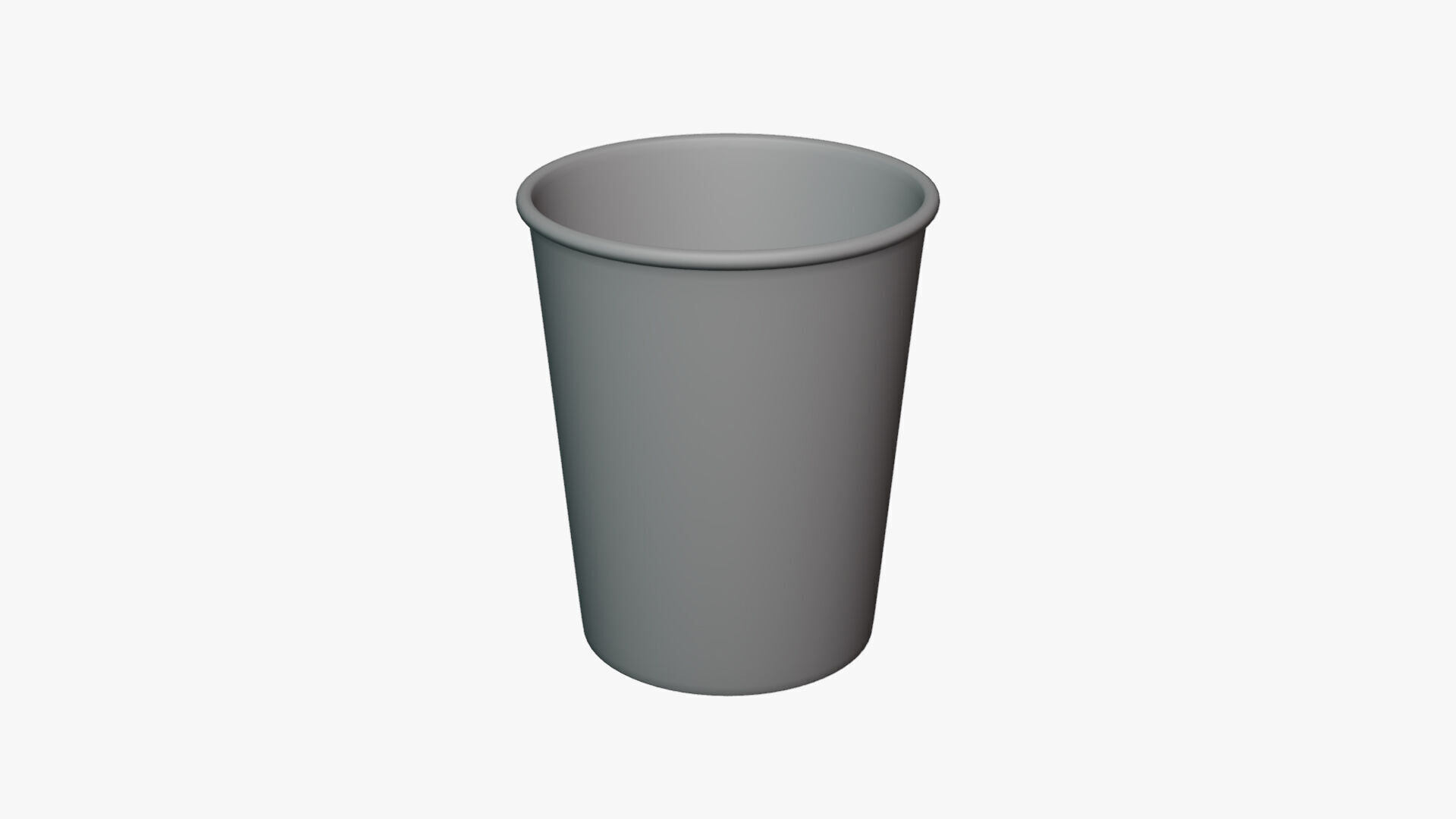 Basic Coffee Cup - Geometry Only No Textures No Materials 3D model_4