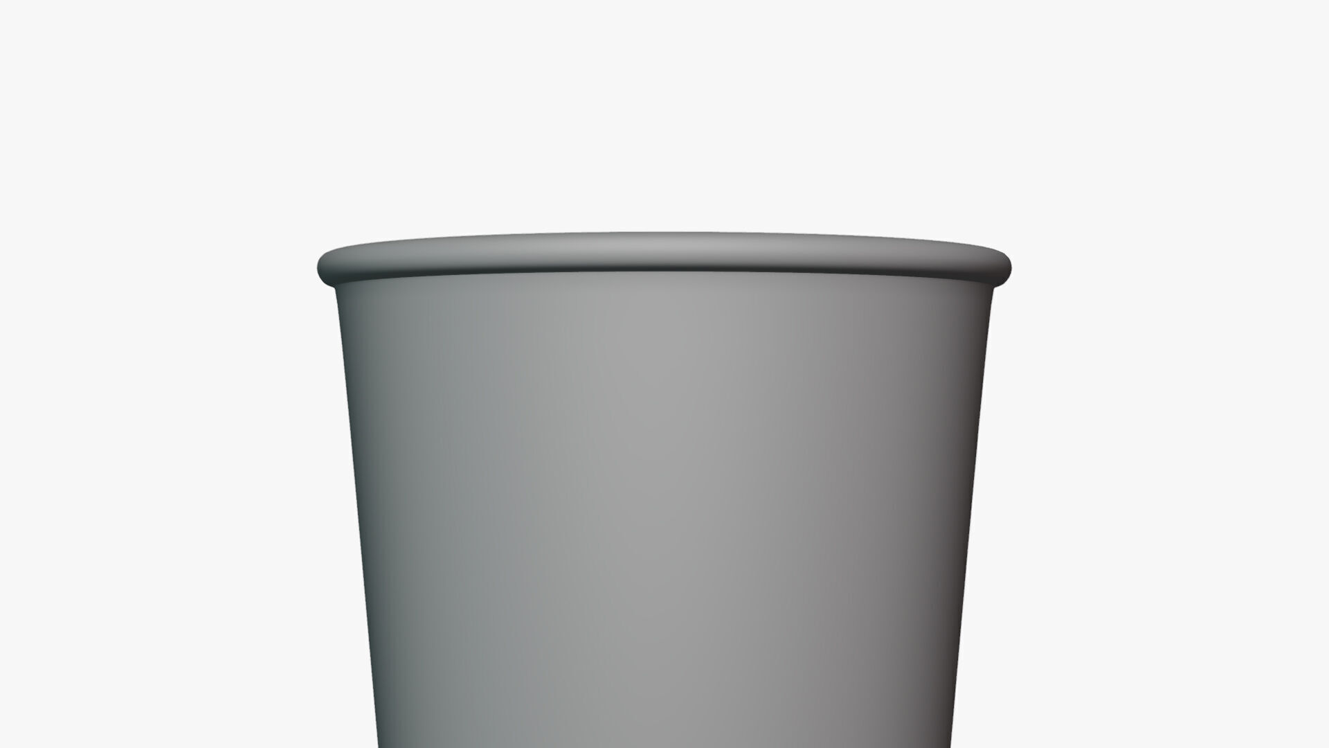 Basic Coffee Cup - Geometry Only No Textures No Materials 3D model_2