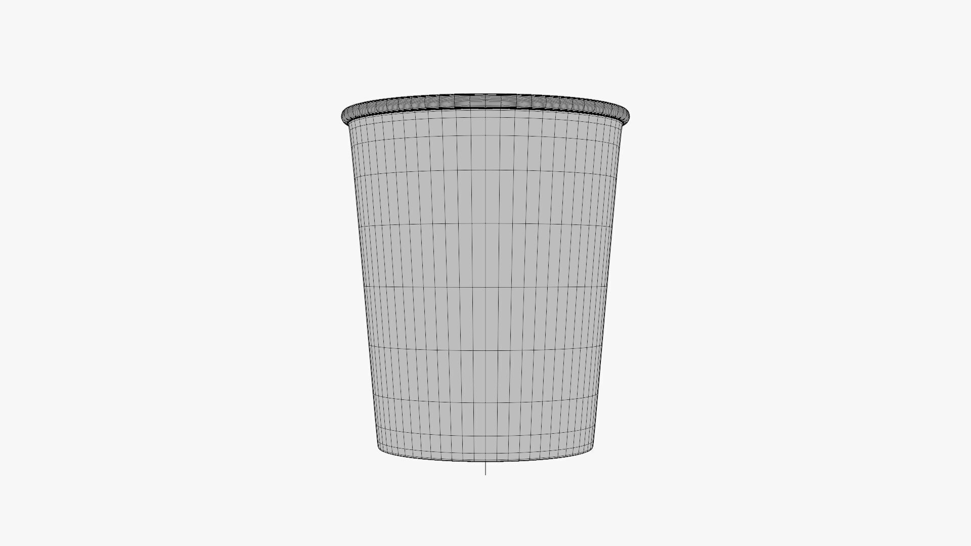 Basic Coffee Cup - Geometry Only No Textures No Materials 3D model_5