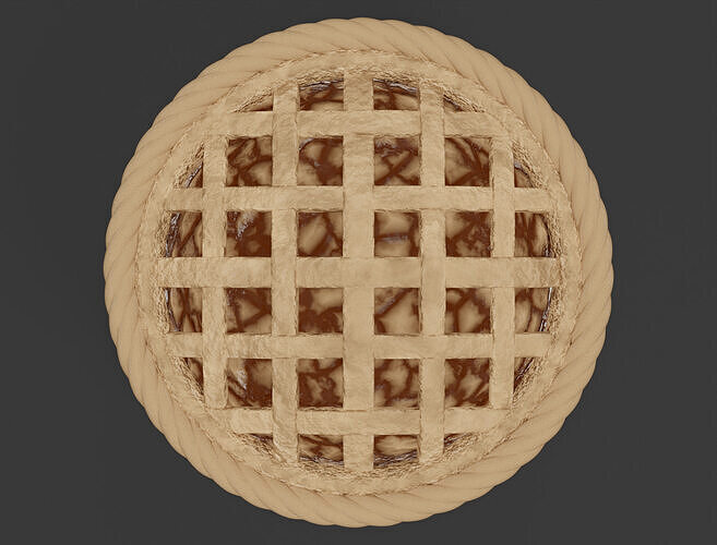 Realistic Lattice Apple Pie 3D Model 3D model 3