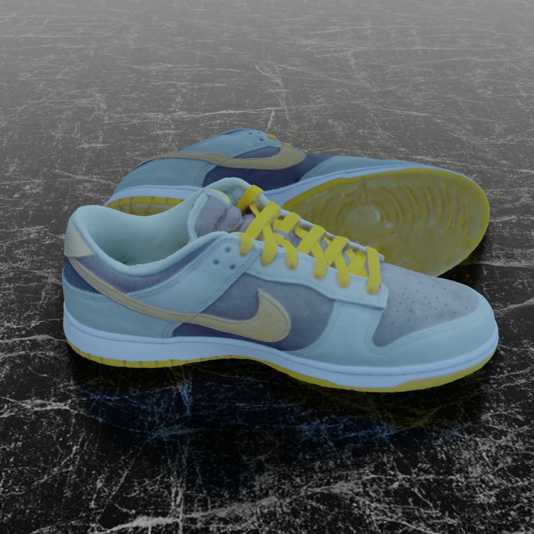 NIKE DUNK DUSTY OLIVE 3D SHOES 3D model_4