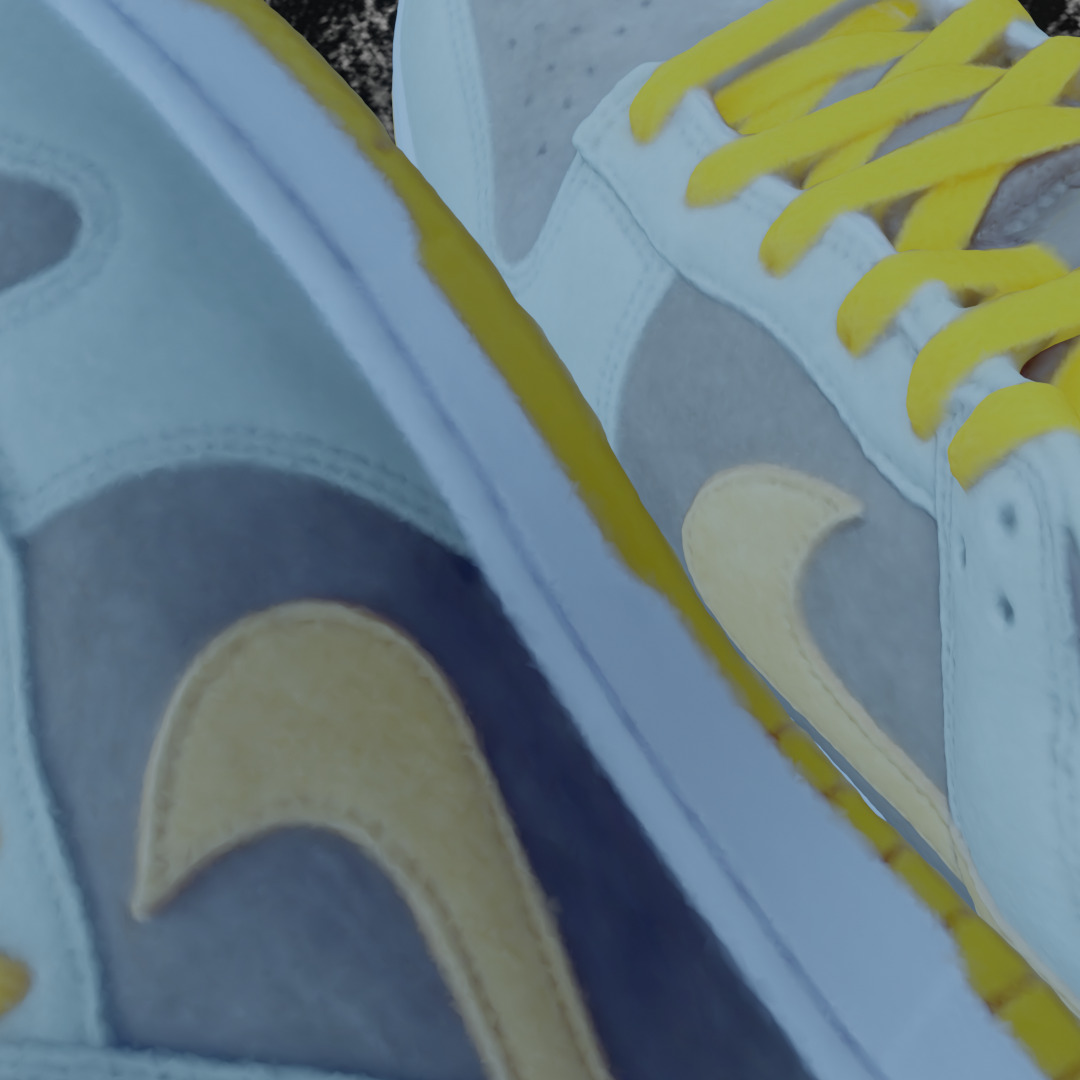 NIKE DUNK DUSTY OLIVE 3D SHOES 3D model_8