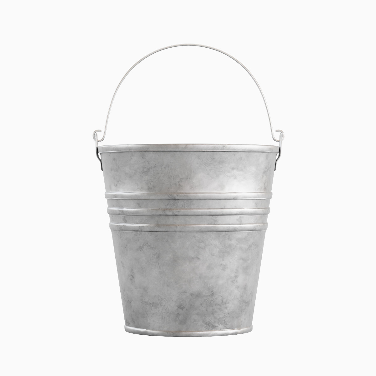 Steel Bucket Set B  3D model_13