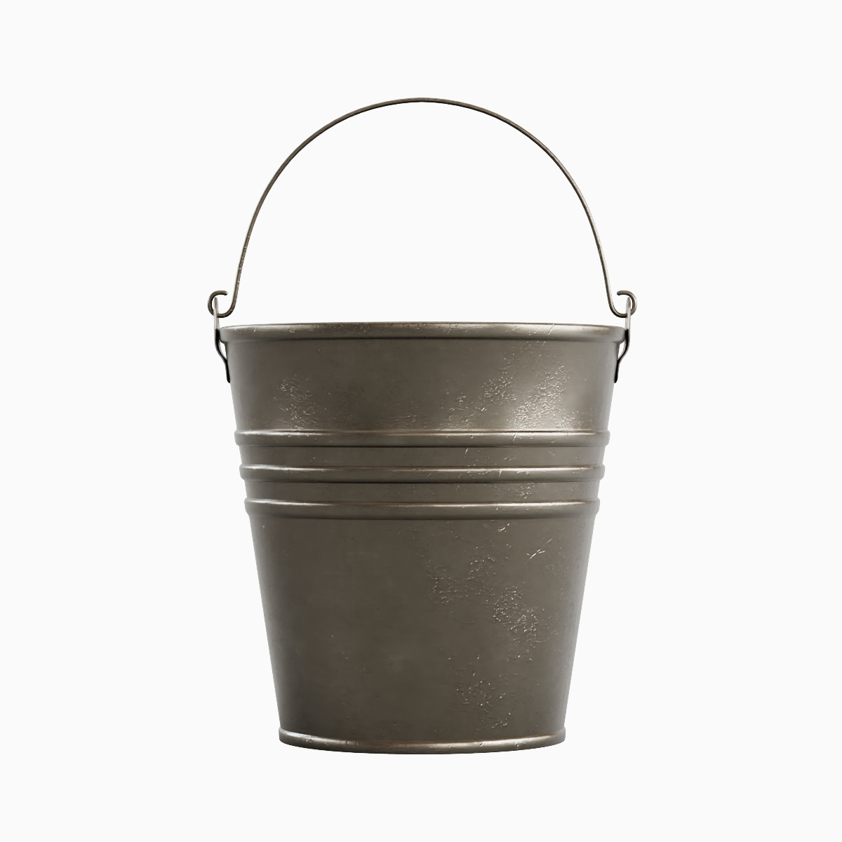 Steel Bucket Set B  3D model_7