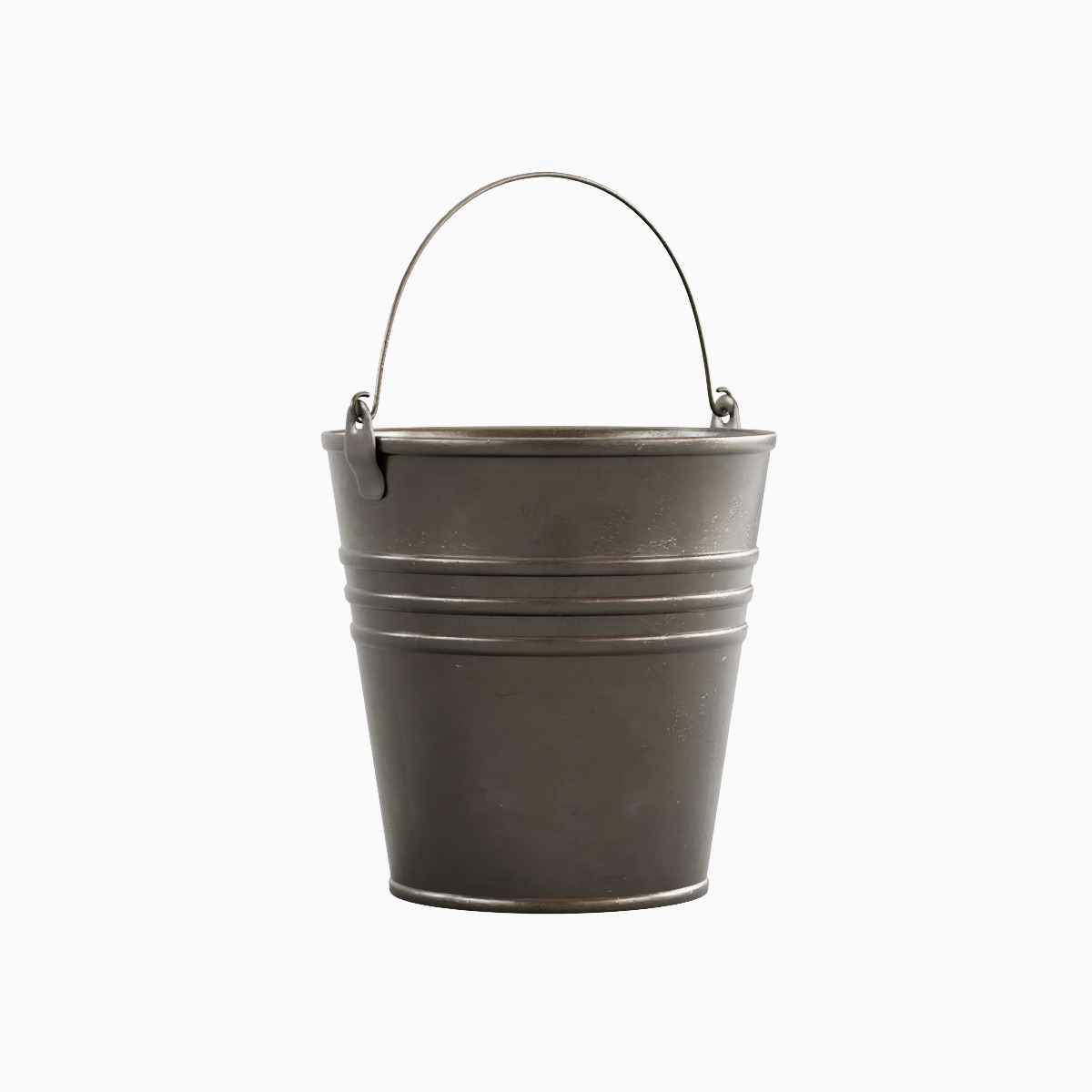 Steel Bucket Set B  3D model_8