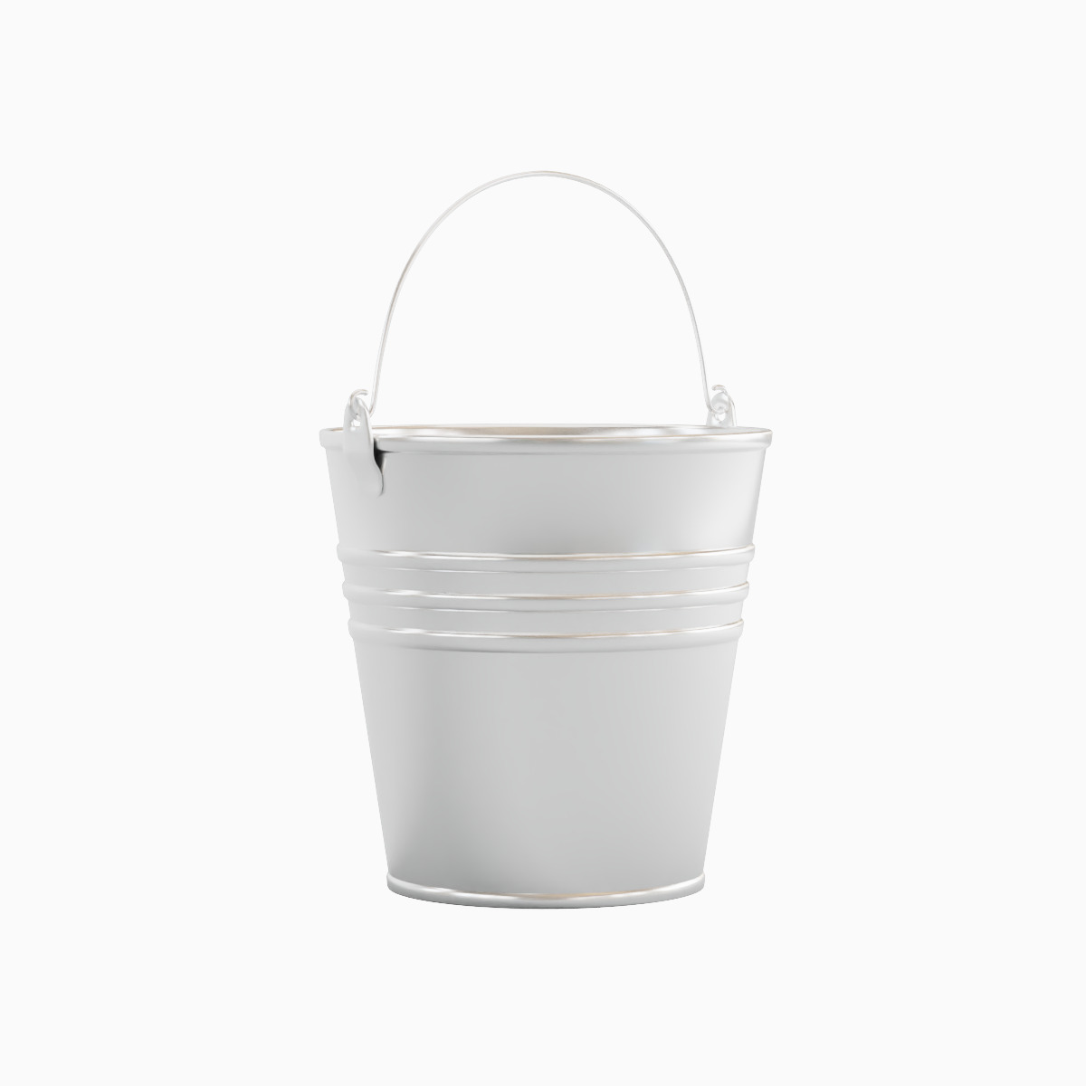 Steel Bucket Set B  3D model_2