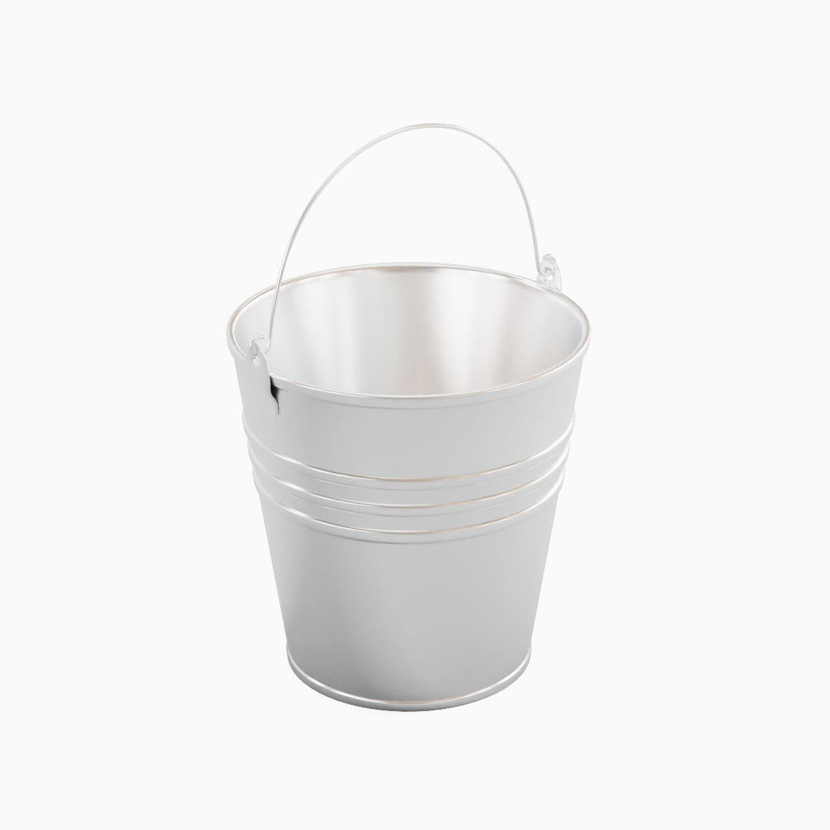 Steel Bucket Set B  3D model_5