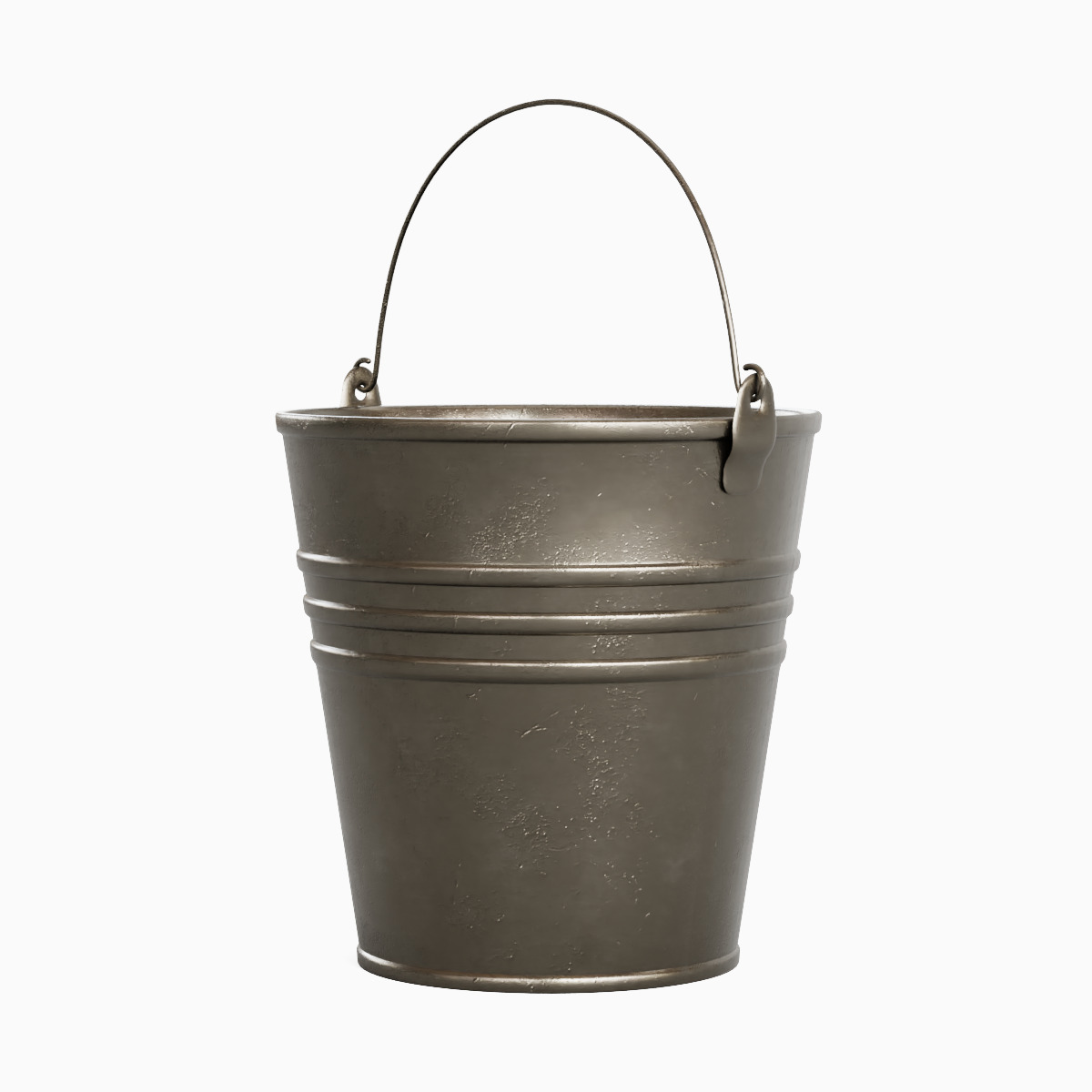Steel Bucket Set B  3D model_9