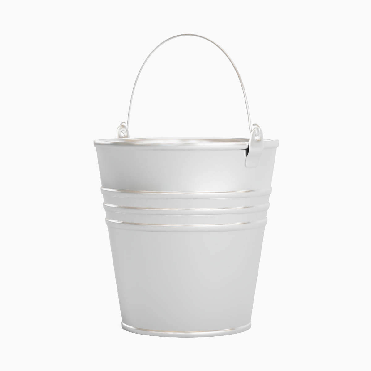 Steel Bucket Set B  3D model_3