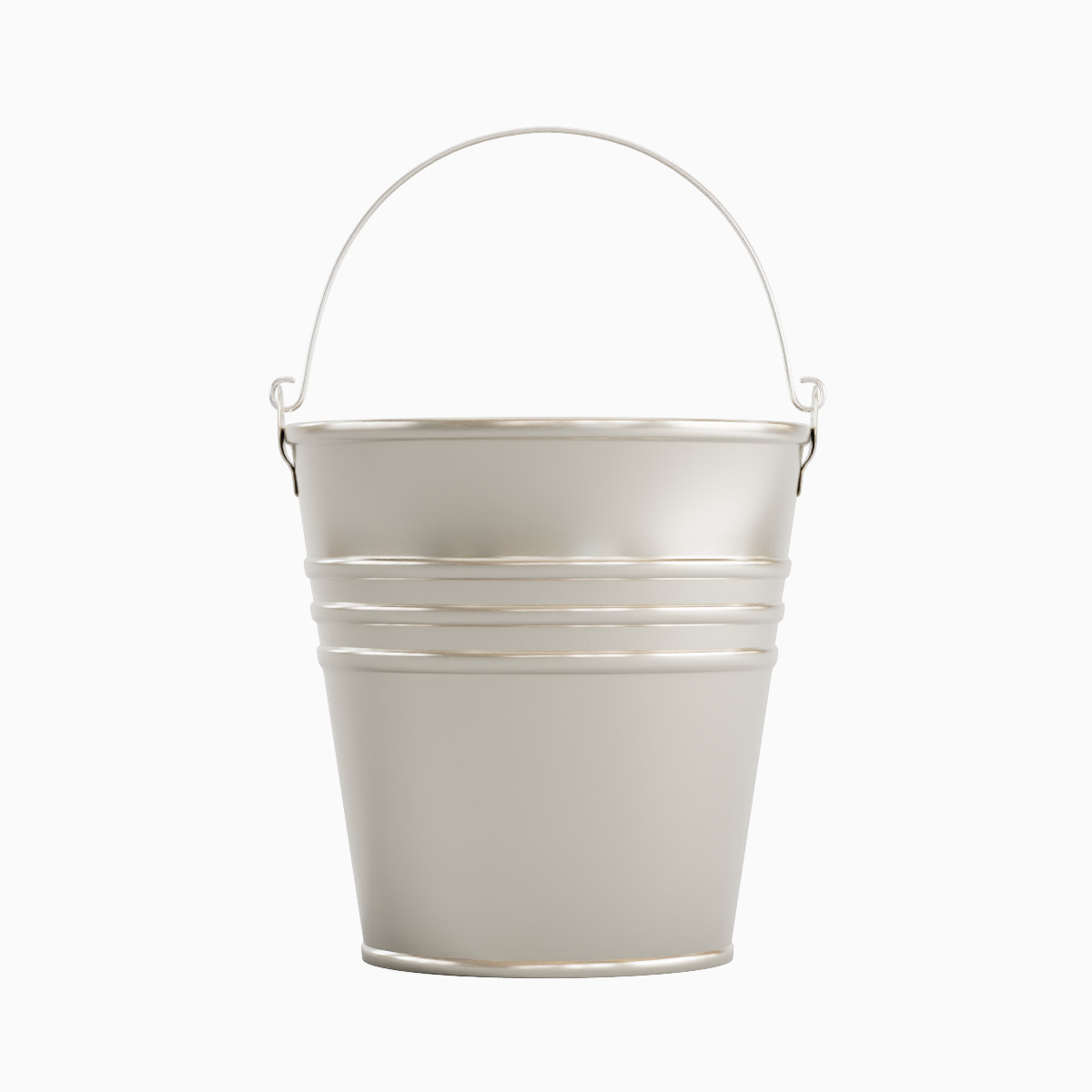 Steel Bucket Set B  3D model_19