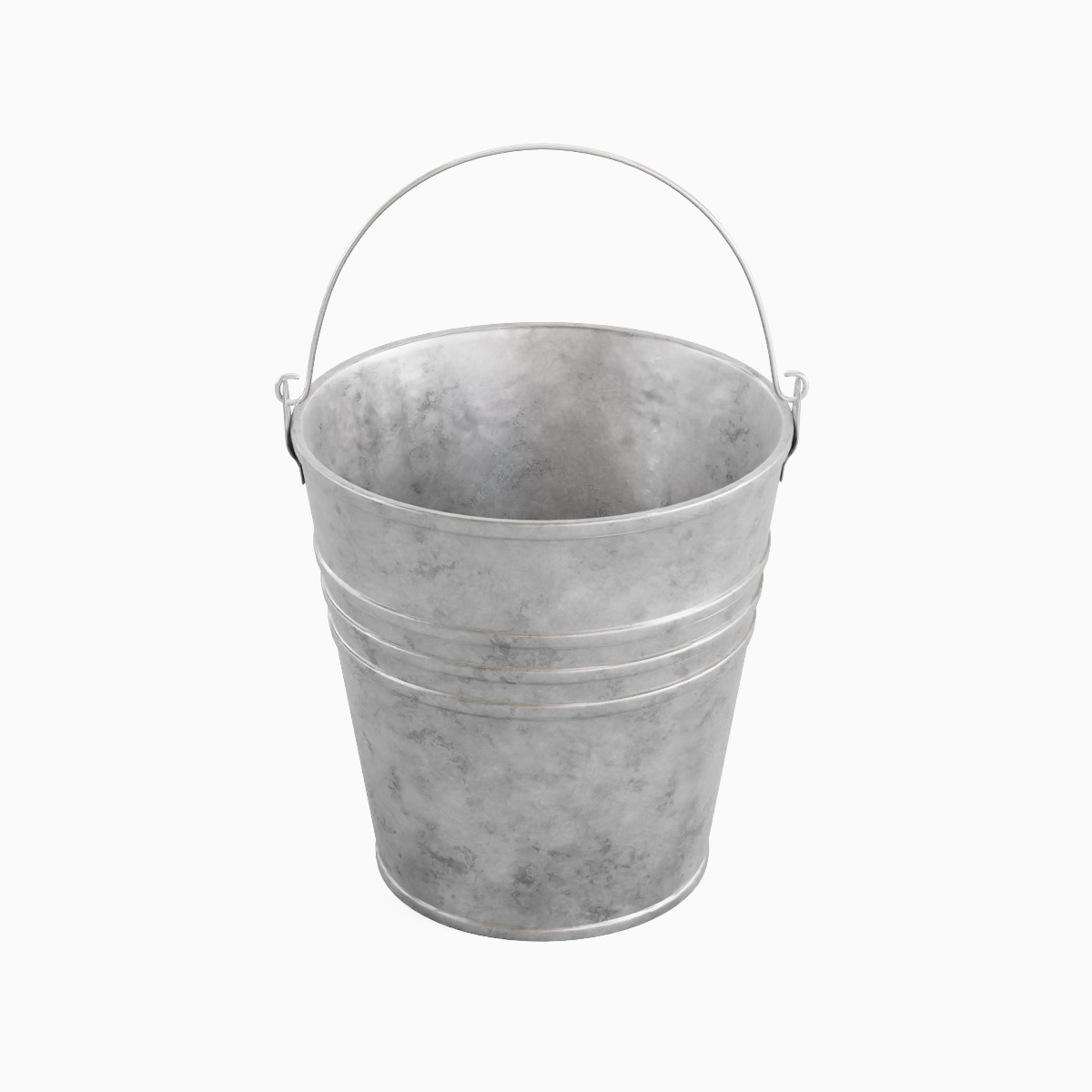 Steel Bucket Set B  3D model_16