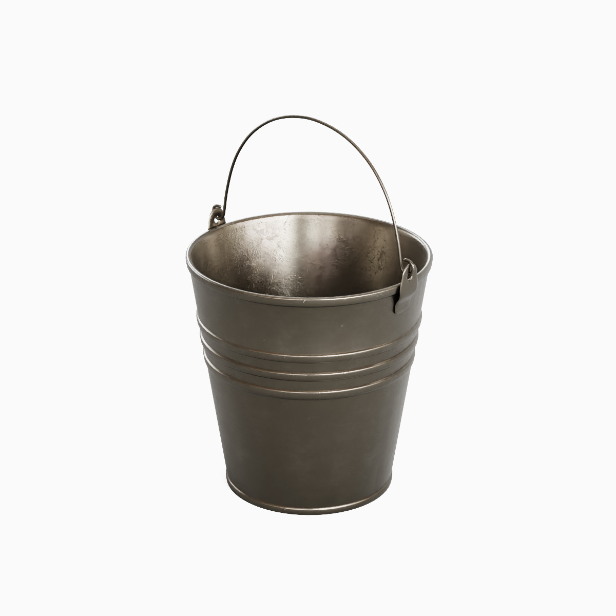 Steel Bucket Set B  3D model_12
