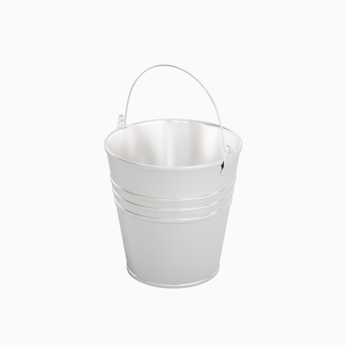 Steel Bucket Set B  3D model_6