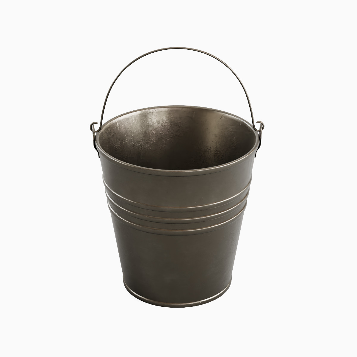 Steel Bucket Set B  3D model_10