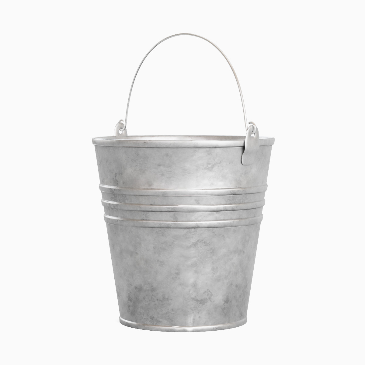 Steel Bucket Set B  3D model_15