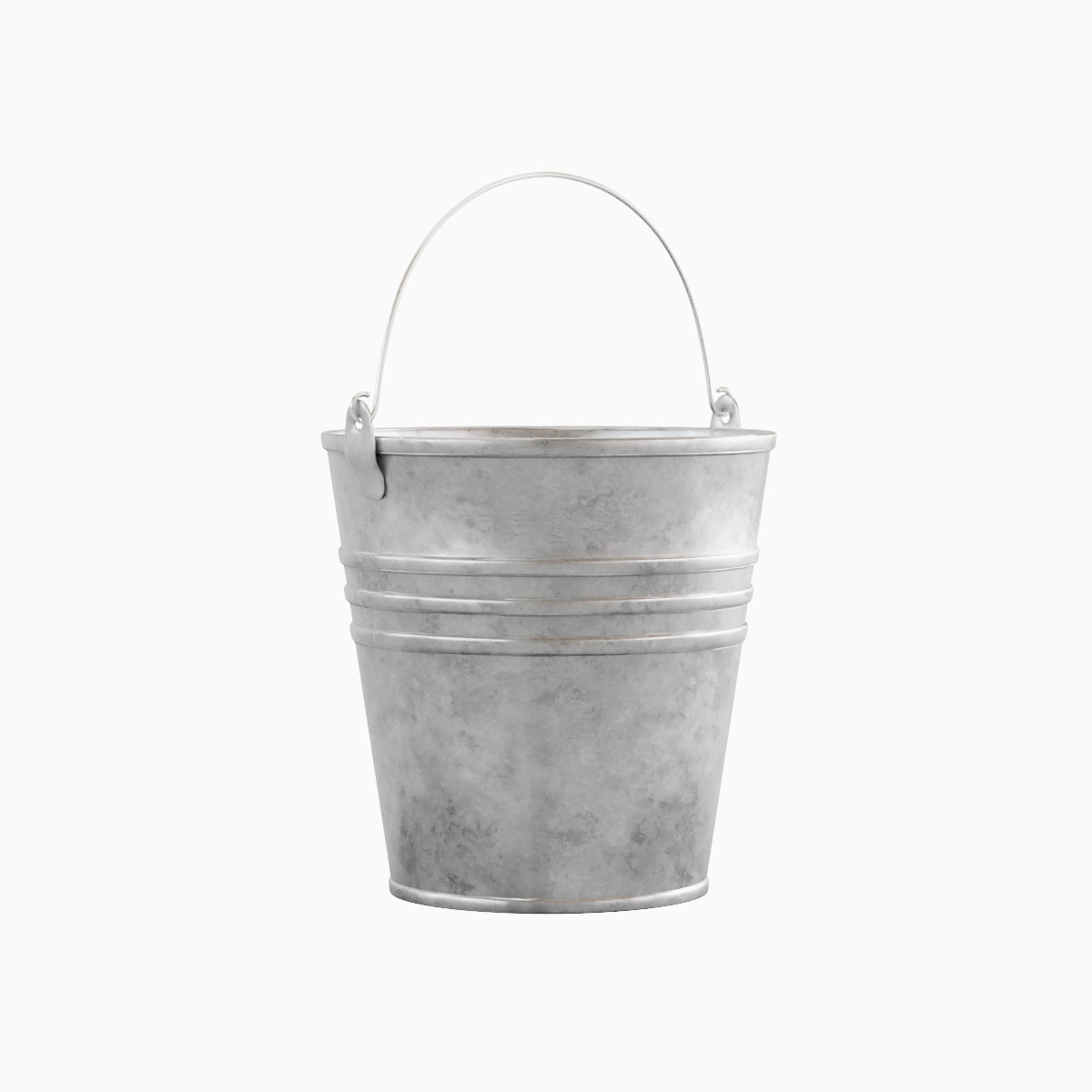 Steel Bucket Set B  3D model_14