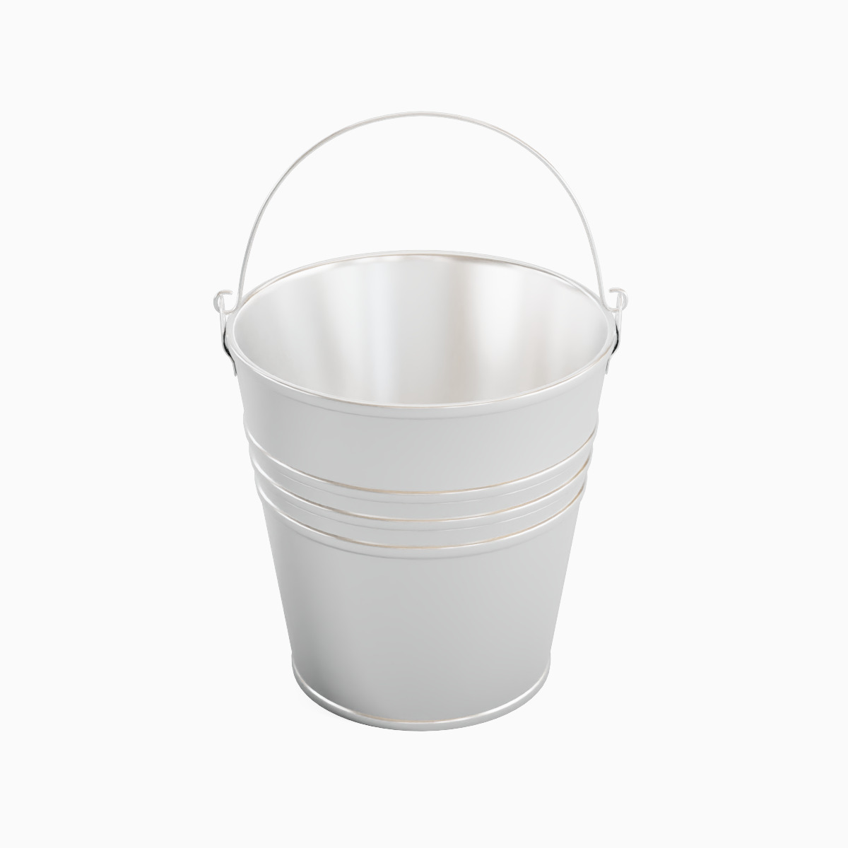 Steel Bucket Set B  3D model_4