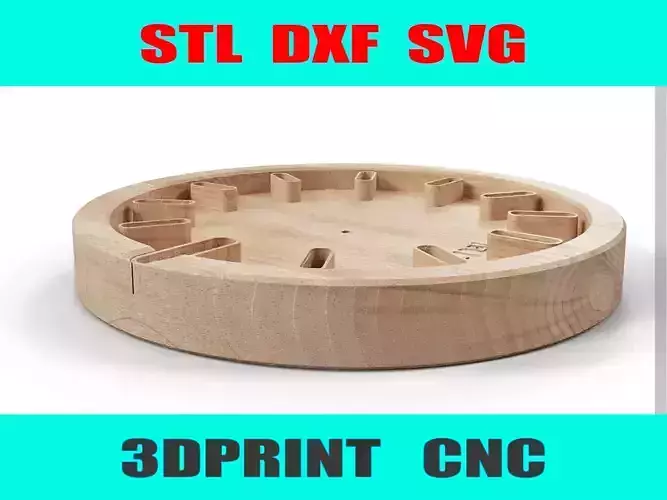 3D Clock Model   Custom Wooden Clock   STL for CNC   3D Print