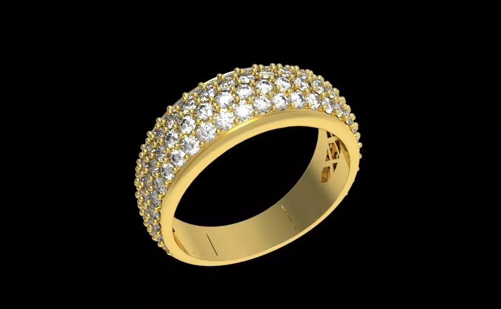 Diamond Ring 017 3D print model_0