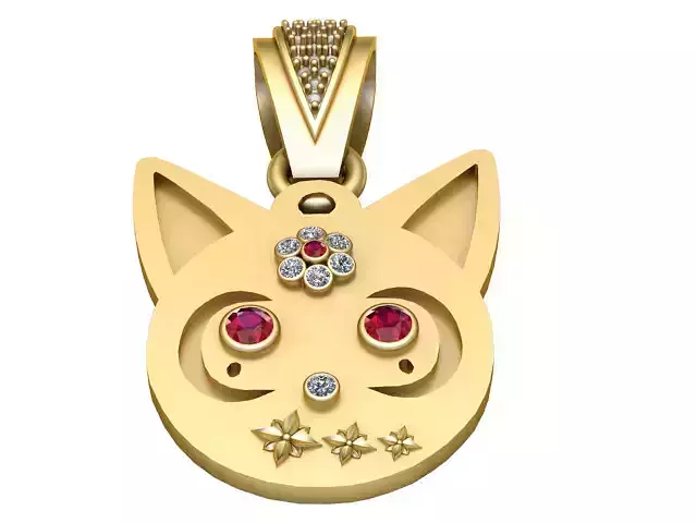 SAD CAT PENDANT 3D PRINTABLE MODEL