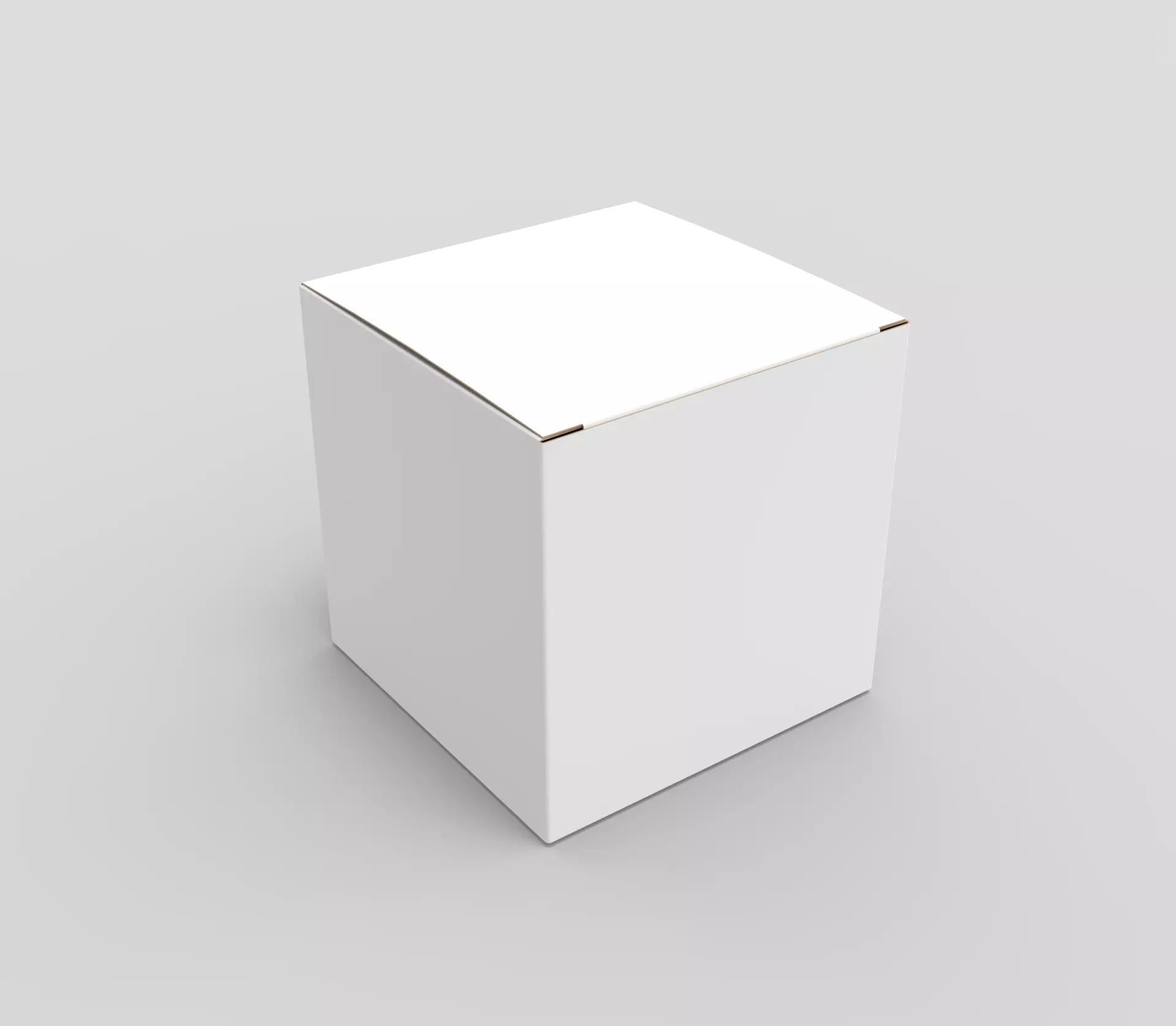 White paper box mockup 3D model_0