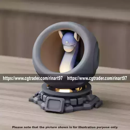 Dratini in healing machine pods from pokemon 3D print model