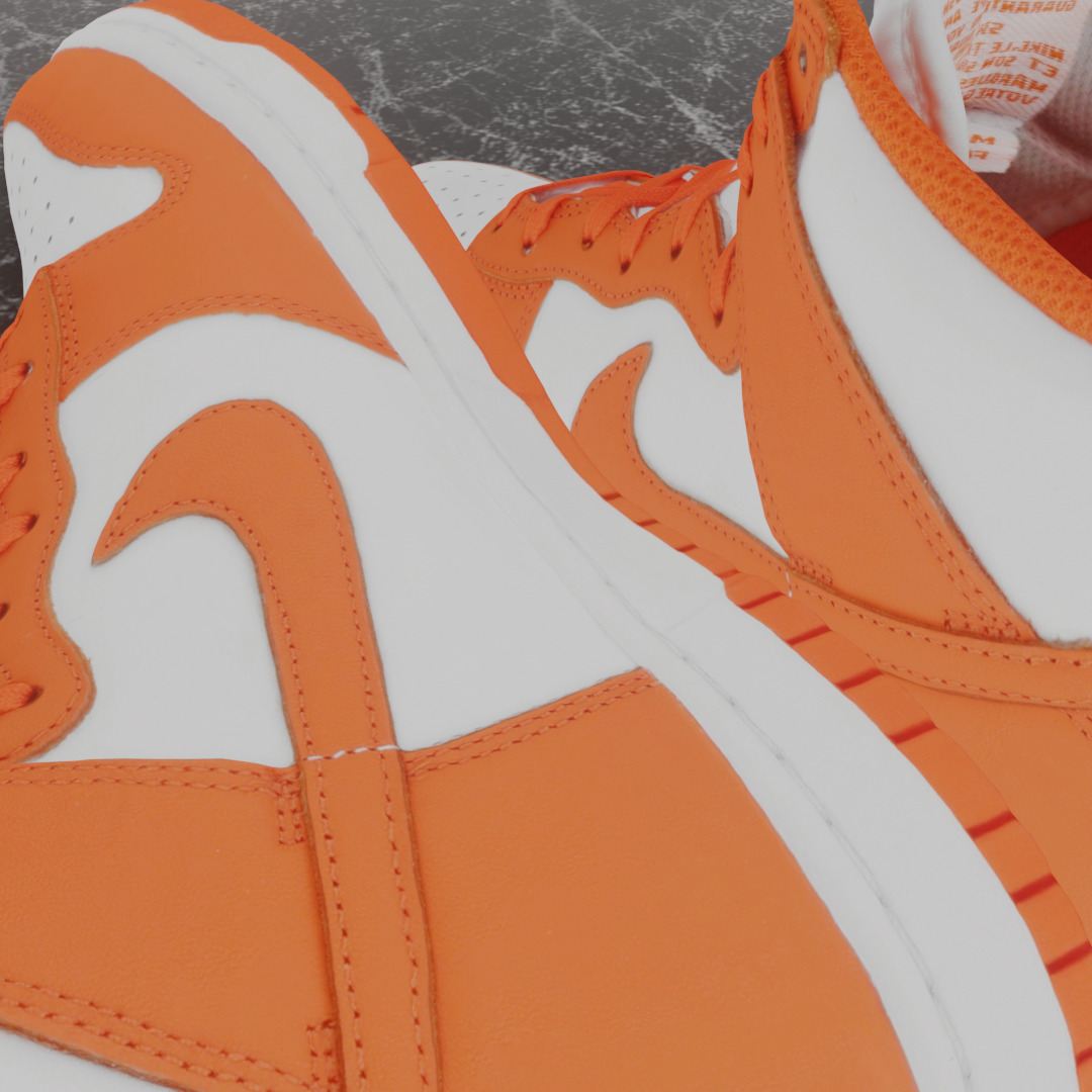 NIKE DUNK HIGH RETRO ORANGE BLAZE 3D SHOES Low-poly 3D model_8
