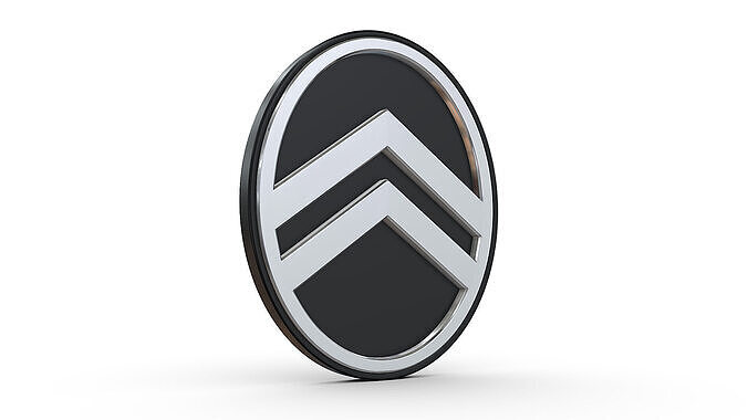 citroen new logo 3D model