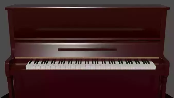Maroon Upright Piano