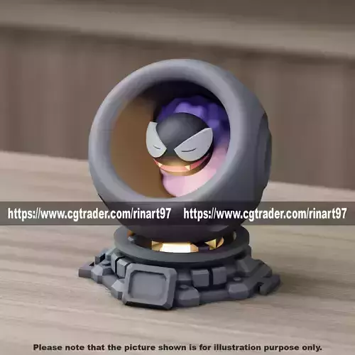 Gastly in healing machine pods from pokemon 3D print model
